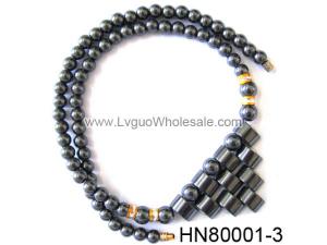 Hematite Teeths Pendant Beads Stone Chain Choker Fashion Women Necklace